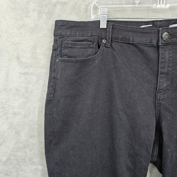 Seven7 Jeans Luxe Skinny 24 Black Embellished Bling Plus Cotton Stretch Boho New - Picture 4 of 14